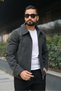 Men's New Trend Double Zipper Detail Basic Cashmere Jacket - Old Money Style - 2