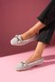 Women's Gold Buckle Winter Ballerina Shoes for Home and Outdoor Use - 5