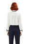 Women's Satin Piped Detail Mock Neck Shirt Functional Durable Quality Comfortable Aesthetic Stylish - 5