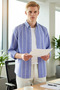 Men's Striped Button-Down Collar Long Sleeve Slim Fit Shirt Modern Elegance Ideal Choice Everyday Comfort - 3