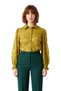 Women's Floral Patterned Transparent Woven Long Sleeve Shirt with Gipeli Sleeve Detail, Comfortable Cut, Stylish - 4