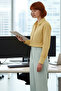 Women's Plus Size Striped Woven Shirt Offers Comfortable Fit Casual Elegance Functional Modern - 3