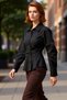 Women's Striped Balloon Sleeve Asymmetrical Cut Woven Shirt Modern Look Must-Have Stylish