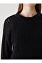 Crew Neck Openwork Women's Knitwear Tunic - 3