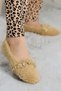 Women's Gold Buckle Winter Ballerina Shoes for Home and Outdoor Use - 6