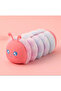 Kawai Cute Caterpillar Luxury Silicone Plush Pen Holder Pencil Case School Supplies Gift