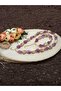 Purple Lameli Large Shiny Bead Set Necklace and Bracelet - 2