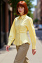 Women's Striped Balloon Sleeve Asymmetrical Cut Woven Shirt Modern Look Must-Have Stylish