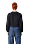 Women's Guipure Embroidered B Peter Pan collar Crop Shirt Long Balloon Sleeves Woven Fabric Comfortable Cut Casual - 5