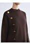 Brown Crew Neck Women's Knitwear Tunic - 3