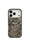 iPhone 17 Pro Max Compatible Case Licensed M-Safeli Lettering Logo Python Pattern Cover Brown - 3