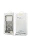 iPhone 17 Pro Compatible Case Licensed M-Safe Featured Glitter Peony Patterned Silicone Cover Black - 8