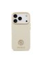 iPhone 17 Pro Compatible Case Licensed M-Safe Featured Grained Text and Stone 4g Logo Cover Beige - 3