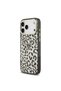 iPhone 17 Pro Max Compatible Case Licensed M-Safeli Triangle Logo Glitter Leopard Pattern Cover Black - 2