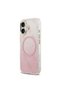 iPhone 17 Compatible Case Original Licensed M-Safe Featured 4g Patterned Glitter Silicone Cover Pink - 2