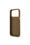 iPhone 17 Pro Case Licensed M-Safeli Pu Leather Metal Camera Frame Triangle Logo Cover Brown - 7