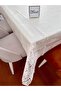 مفرش طاولة - مظهر مطرز بالدانتيل - شفاف - غير مثقوب - PVC - 5