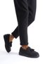 Slw154 blaze laceless tasseled linen men's daily sport classic shoe kst - black - 3
