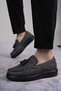 Slw154 Blaze Laceless Tasseled Linen Men's Casual Sports Classic Shoes Kst - Gray - 3