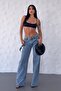 Whatsup Wide Leg Low Waist Women's Jeans - Blue - 3