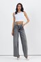 Whatsup Wide Leg Women's Palazzo Jean Pants - Anthracite - 2