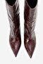 Crow Burgundy Print Pointed Toe Women's Heeled Short Boots - 2