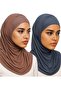 2 Pieces Hijab 2 Pieces Lycra Fabric