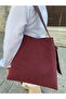 Suede Buckle Detailed Tan Large Size Women's Shopper Shoulder Bag - 4