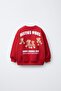 Girls' Cotton Red Bear Printed Sweatshirt and Embroidered Jeans Set – Comfortable Casual Style - 5