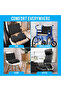 Comfortable Seat Cushion & Lumbar Support for Office Chairs, Memory Foam, Black - 3