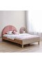 Zeta Kids Bed 120x200 cm with Upholstered Headboard & USB - Offwhite & Pink - Engineered Wood