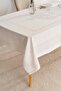 Jumbo Jacquard Cream Liquid Repellent Stain Resistant Tablecloth 160x220 cm - 3