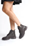 Women's Leather Zippered and Lace-Up Orthopedic Boots - 4