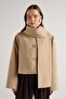 Women's Stone Weft Detailed Short Cashmere Coat 30046 - 3