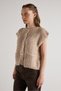 Women's Mink Hair Knitted Button Detailed Knitwear Vest 5584 - 3