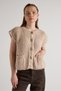 Women's Mink Hair Knitted Button Detailed Knitwear Vest 5584 - 4
