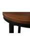 Asgard Set of 2 Round Nesting Tables – Walnut & Black Elegant Living Room Tables - 8