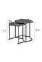 Reuben Nest of Tables Set (2) – Black Marble & Black Metal Space-Saving Accent Set - 3