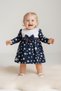 Star Pattern Baby Girl Casual Dress M00769 Dark Blue - 3