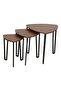 Asgard Set of 3 Nesting Tables – Walnut & Black Modern Space-Saving Side Tables - 5