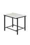 Reuben End Table – White Marble & Black Elegant Side Table for Modern Interiors - 2