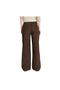 B0A41Db2431-R Washed Corduroy Wide-Leg Pants Women's Trousers Brown - 2