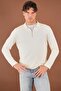 Zippered Polo Collar Sweater - 2