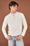 Zippered Polo Collar Sweater