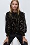 Jacquard-weave blouse
