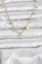 Brass Gold Color Clover Model Women's Necklace