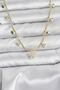 Brass Gold Color Zircon Stone Flower Model Women's Necklace
