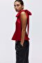 Bow-detail one-shoulder top