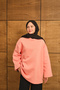 Women's Crew Neck Sweatshirt Salmon - 2