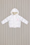 Baby Girl Hooded Embroidered Winter Regular Fit White Coat Usb2189-C-V2